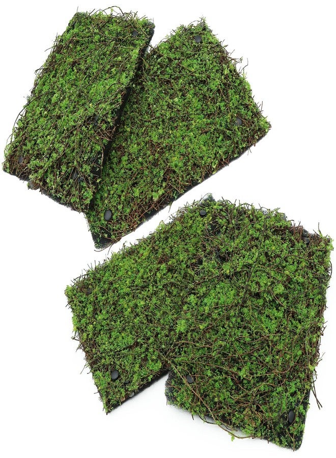 AQUA KT Reptile Moss Background Backdrop Wall Artificial Terrarium Habitat Amphibian Cage Decoration for Lizard Bearded Dragon Snake Tree Frog Chameleon Climbing, Pack of 4 - Image 1